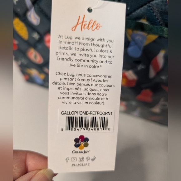 Lug Gallop Collapsible Carry-all Tote Retro Christmas Ornament NWT - Picture 9 of 14